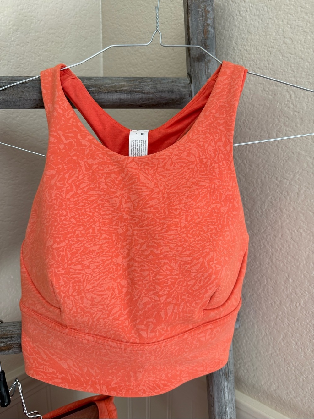 Lululemon Wunder Train High Rise Short and Sports Bra Set In Crunch Warm Coral - Picture 2 of 7